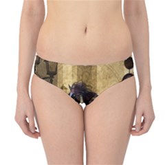 Awesome Steampunk Horse, Clocks And Gears In Golden Colors Hipster Bikini Bottoms