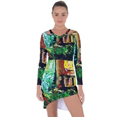 Old Tree And House With An Arch 5 Asymmetric Cut-out Shift Dress by bestdesignintheworld