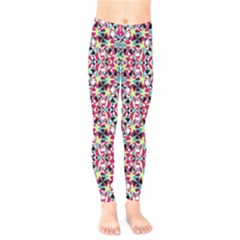 Multicolored Abstract Geometric Pattern Kids  Legging by dflcprints