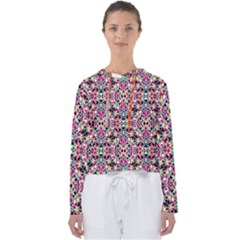 Multicolored Abstract Geometric Pattern Women s Slouchy Sweat by dflcprints