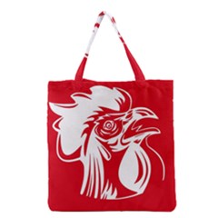 Cock Logo Emblem Symbol France Grocery Tote Bag by Simbadda