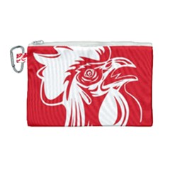 Cock Logo Emblem Symbol France Canvas Cosmetic Bag (large) by Simbadda