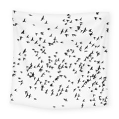 Flock Birds Animals Flying Square Tapestry (large) by Simbadda