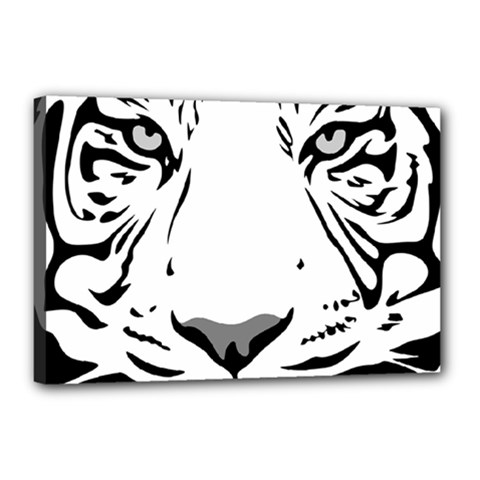 Tiger Pattern Animal Design Flat Canvas 18  X 12  by Simbadda