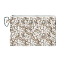 Leaves Texture Pattern Canvas Cosmetic Bag (large) by dflcprints