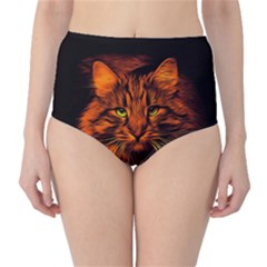 Cat Digiart Artistically Cute Classic High-waist Bikini Bottoms by Simbadda