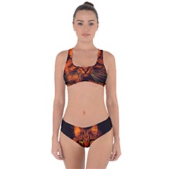 Cat Digiart Artistically Cute Criss Cross Bikini Set by Simbadda