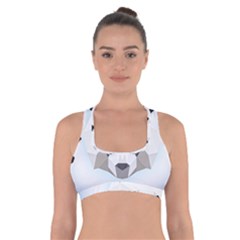 Background Show Graphic Art Panda Cross Back Sports Bra by Simbadda