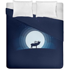 Moon Hirsch Wild Nature Antler Duvet Cover Double Side (california King Size) by Simbadda