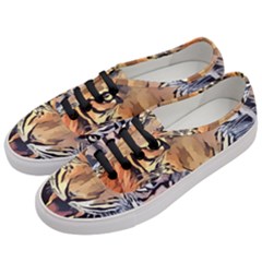 Tiger Animal Teeth Nature Design Women s Classic Low Top Sneakers by Simbadda