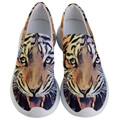 Tiger Animal Teeth Nature Design Women s Lightweight Slip Ons by Simbadda