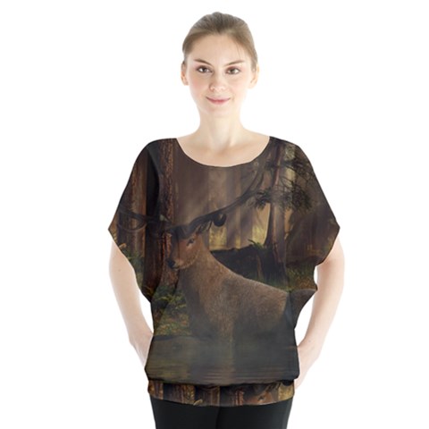 Mammal Nature Wood Tree Waters Blouse by Simbadda