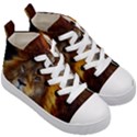 Fractalius Big Cat Animal Kid s Mid-Top Canvas Sneakers View3