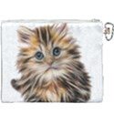 Kitten Mammal Animal Young Cat Canvas Cosmetic Bag (XXXL) View2