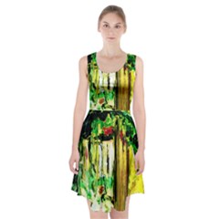 Old Tree And House With An Arch 4 Racerback Midi Dress by bestdesignintheworld