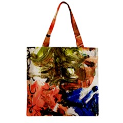 Pagoda And Calligraphy Zipper Grocery Tote Bag by bestdesignintheworld