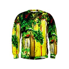 Old Tree And House With An Arch 2 Kids  Sweatshirt by bestdesignintheworld