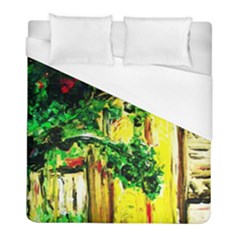 Old Tree And House With An Arch 2 Duvet Cover (full/ Double Size) by bestdesignintheworld