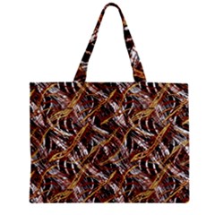 Colorful Wavy Abstract Pattern Zipper Mini Tote Bag by dflcprints
