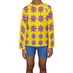 Fantasy Flower In The Happy Jungle Of Beauty Kids  Long Sleeve Swimwear by pepitasart