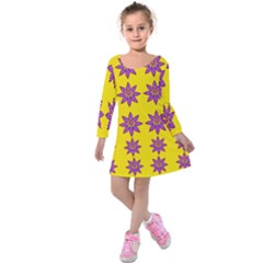 Fantasy Flower In The Happy Jungle Of Beauty Kids  Long Sleeve Velvet Dress by pepitasart