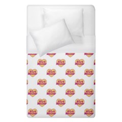 Girl Power Logo Pattern Duvet Cover (single Size) by dflcprints