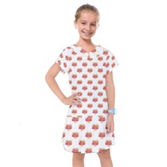 Girl Power Logo Pattern Kids  Drop Waist Dress by dflcprints