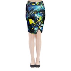 My Brain Reflection 1/2 Midi Wrap Pencil Skirt by bestdesignintheworld