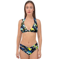 My Brain Reflection 1/2 Double Strap Halter Bikini Set