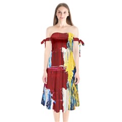 Point Of View #2 Shoulder Tie Bardot Midi Dress