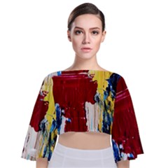 Point Of View #2 Tie Back Butterfly Sleeve Chiffon Top