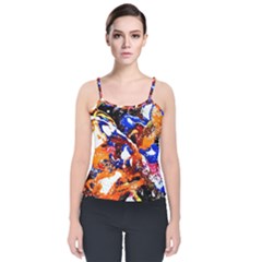 Smashed Butterfly Velvet Spaghetti Strap Top