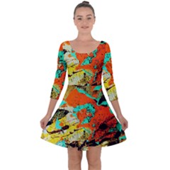 Fragrance Of Kenia 9 Quarter Sleeve Skater Dress