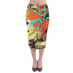 Fragrance Of Kenia 9 Velvet Midi Pencil Skirt