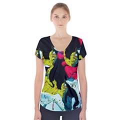 Buffalo Vision Short Sleeve Front Detail Top by bestdesignintheworld