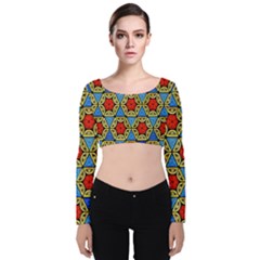  Artwork By Patrick-colorful-43 Velvet Crop Top by ArtworkByPatrick