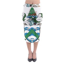 Coat Of Arms Of Ascension Island Midi Pencil Skirt by abbeyz71