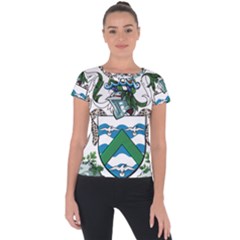 Coat Of Arms Of Ascension Island Short Sleeve Sports Top  by abbeyz71