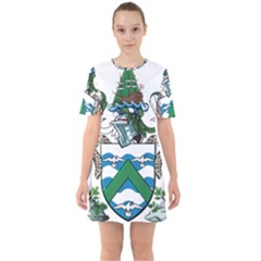 Coat Of Arms Of Ascension Island Sixties Short Sleeve Mini Dress by abbeyz71