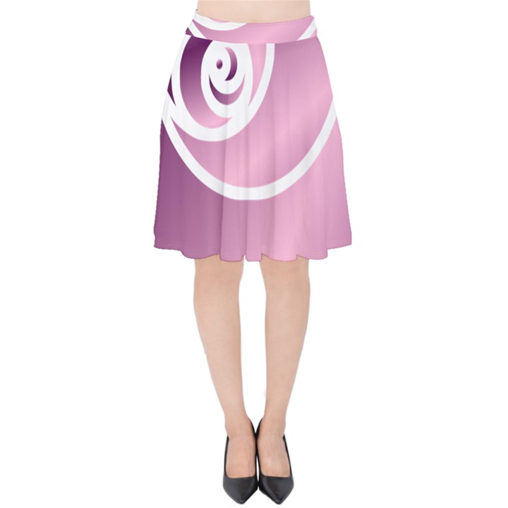 rose Velvet High Waist Skirt