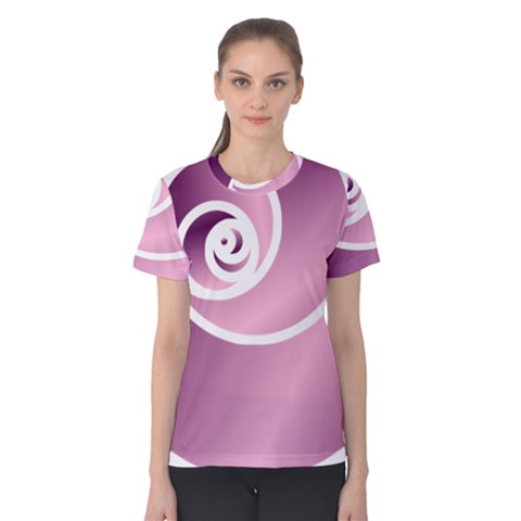 Rose  Women s Cotton Tee by Jylart