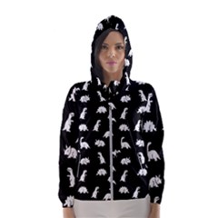 Dinosaurs Pattern Hooded Windbreaker (women)