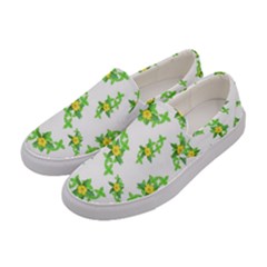 Airy Floral Pattern Women s Canvas Slip Ons by dflcprints