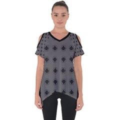 Black Cut Out Side Drop Tee by blackscents