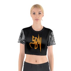 Black Cotton Crop Top by blackscents