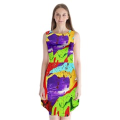 Untitled Island 2 Sleeveless Chiffon Dress   by bestdesignintheworld