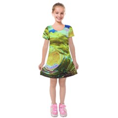 June Gloom 9 Kids  Short Sleeve Velvet Dress