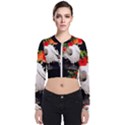 Animal skull with a wreath of wild flower Bomber Jacket View1