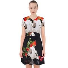 Animal Skull With A Wreath Of Wild Flower Adorable In Chiffon Dress by igorsin