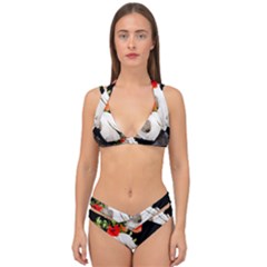 Animal Skull With A Wreath Of Wild Flower Double Strap Halter Bikini Set by igorsin